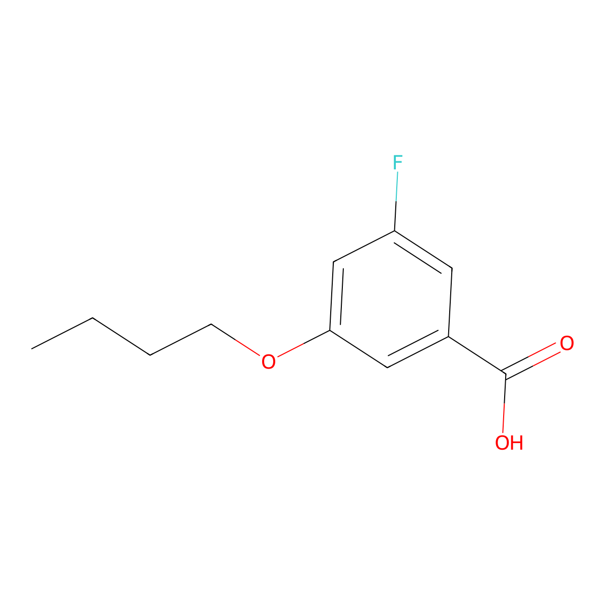 3-n-Butoxy-5-fluorobenzoic acid molecular structure, CAS 1443311-12-3