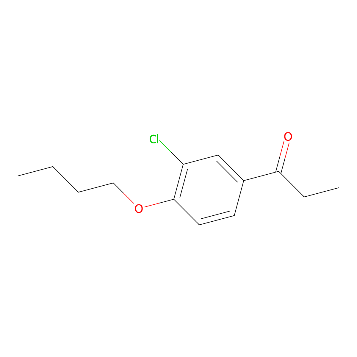 1-(4-Butoxy-3-chlorophenyl)propan-1-one molecular structure, CAS 1443311-15-6