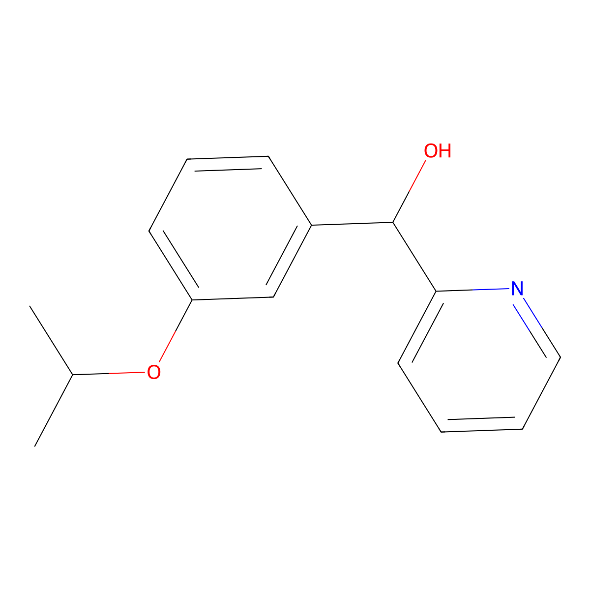 3-iso-Propoxyphenyl-(2-pyridyl)methanol molecular structure, CAS 1443311-19-0