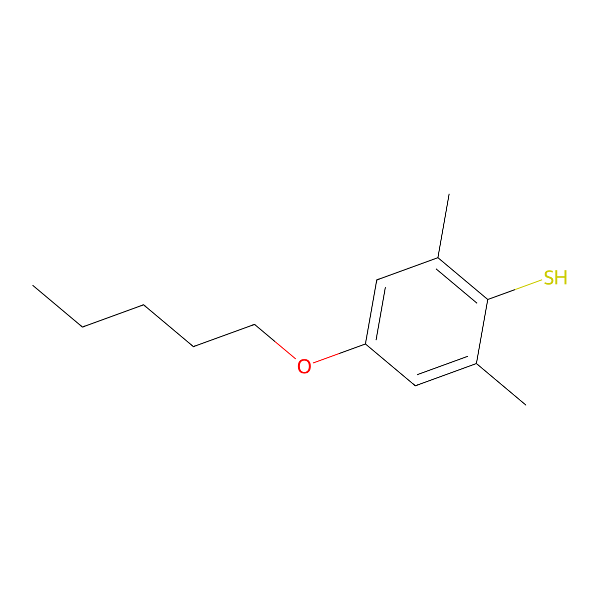 2,6-Dimethyl-4-n-pentoxythiophenol molecular structure, CAS 1443311-20-3