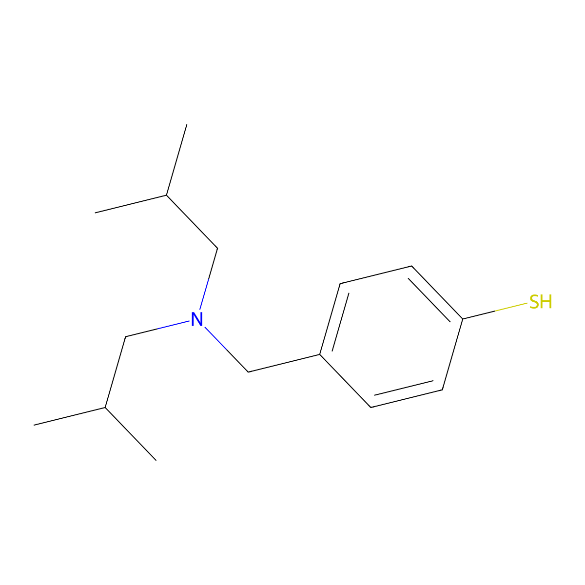 4-((Diisobutylamino)methyl)benzenethiol molecular structure, CAS 1443311-25-8
