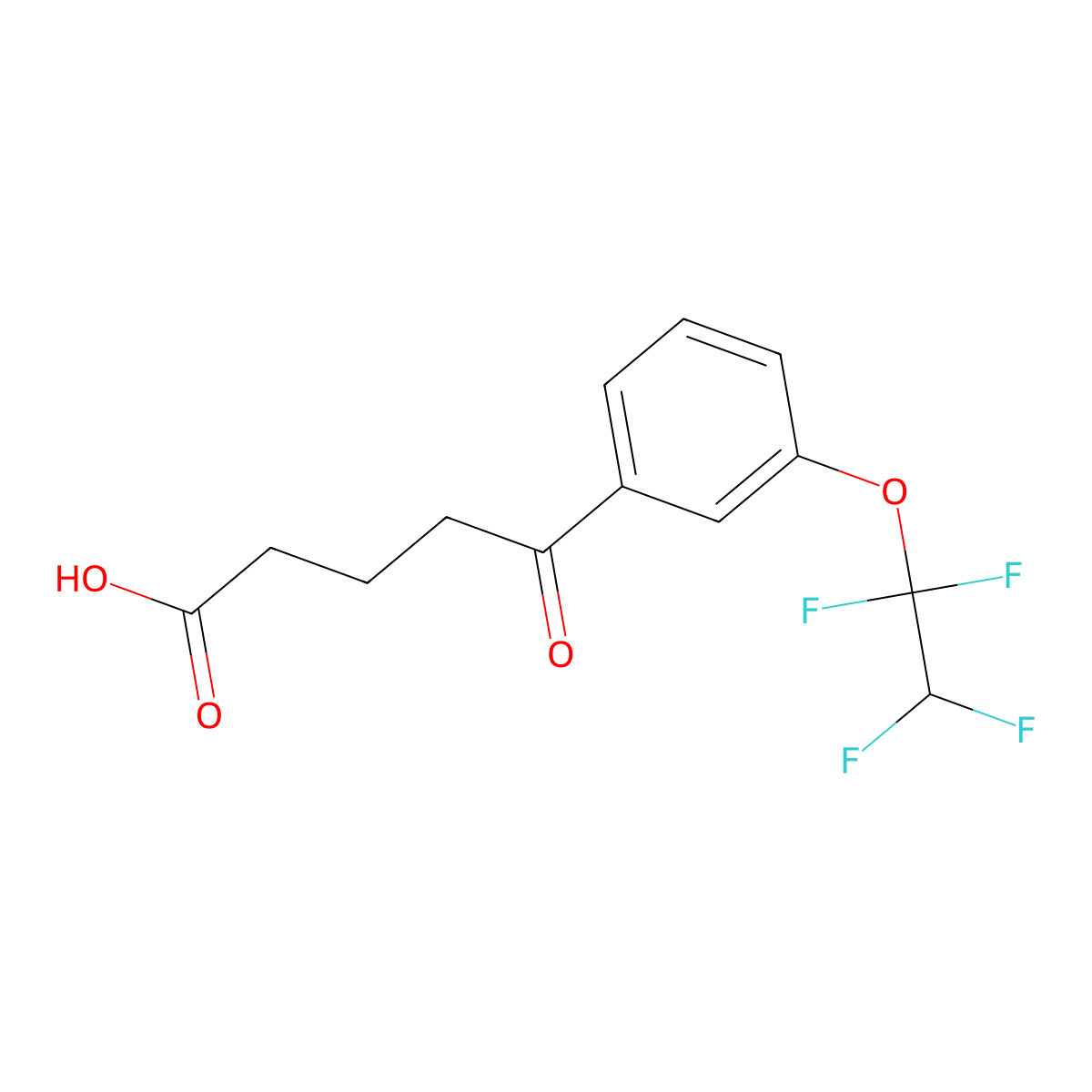 5-Oxo-5-[3-(1,1,2,2-tetrafluoroethoxy)phenyl]valeric acid molecular structure, CAS 1443311-28-1