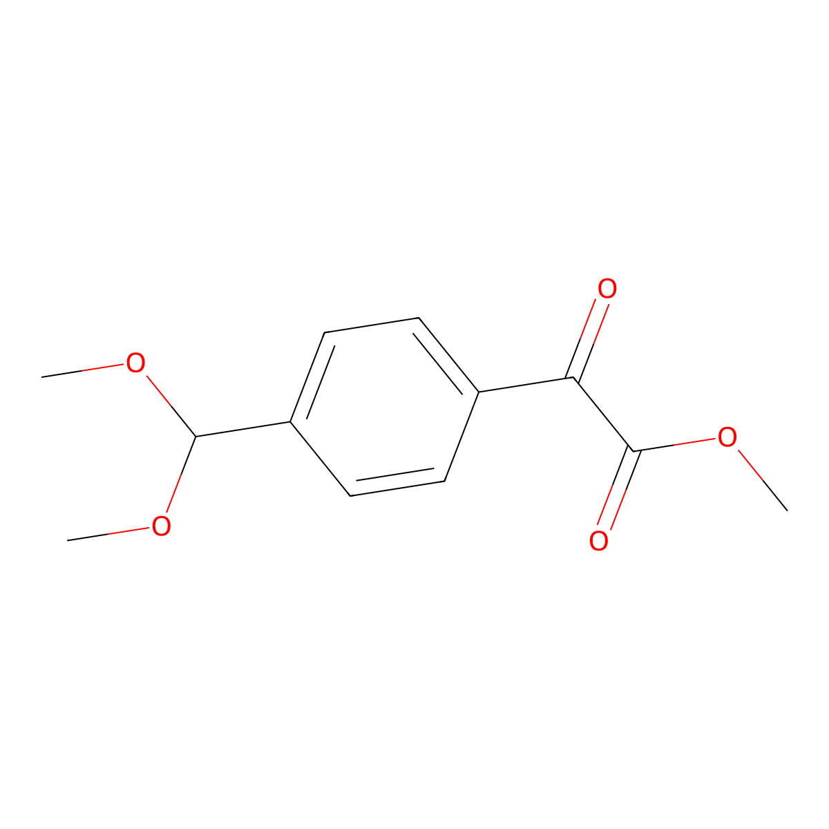 (4-Dimethoxymethylphenyl)oxoacetic acid methyl ester molecular structure, CAS 1443311-30-5