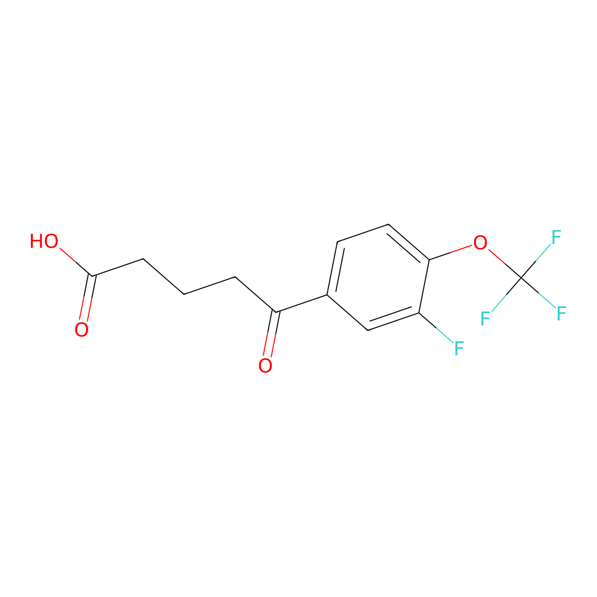 5-[3-Fluoro-4-(trifluoromethoxy)phenyl]-5-oxovaleric acid molecular structure, CAS 1443311-35-0