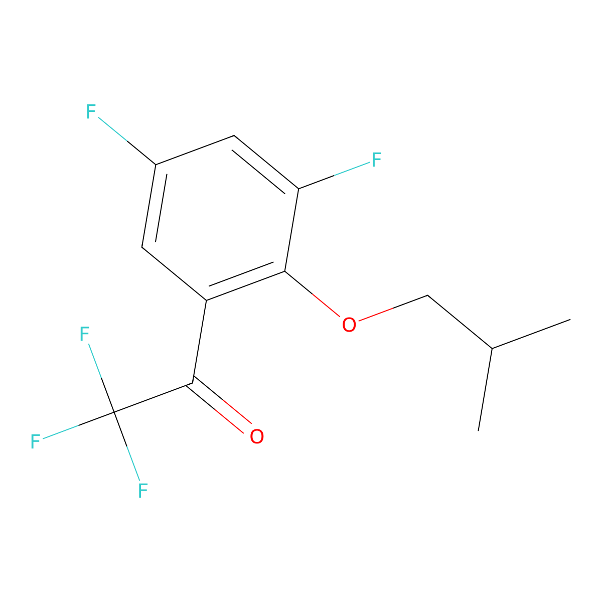 2'-iso-Butoxy-2,2,2,3',5'-pentafluoroacetophenone molecular structure, CAS 1443311-36-1