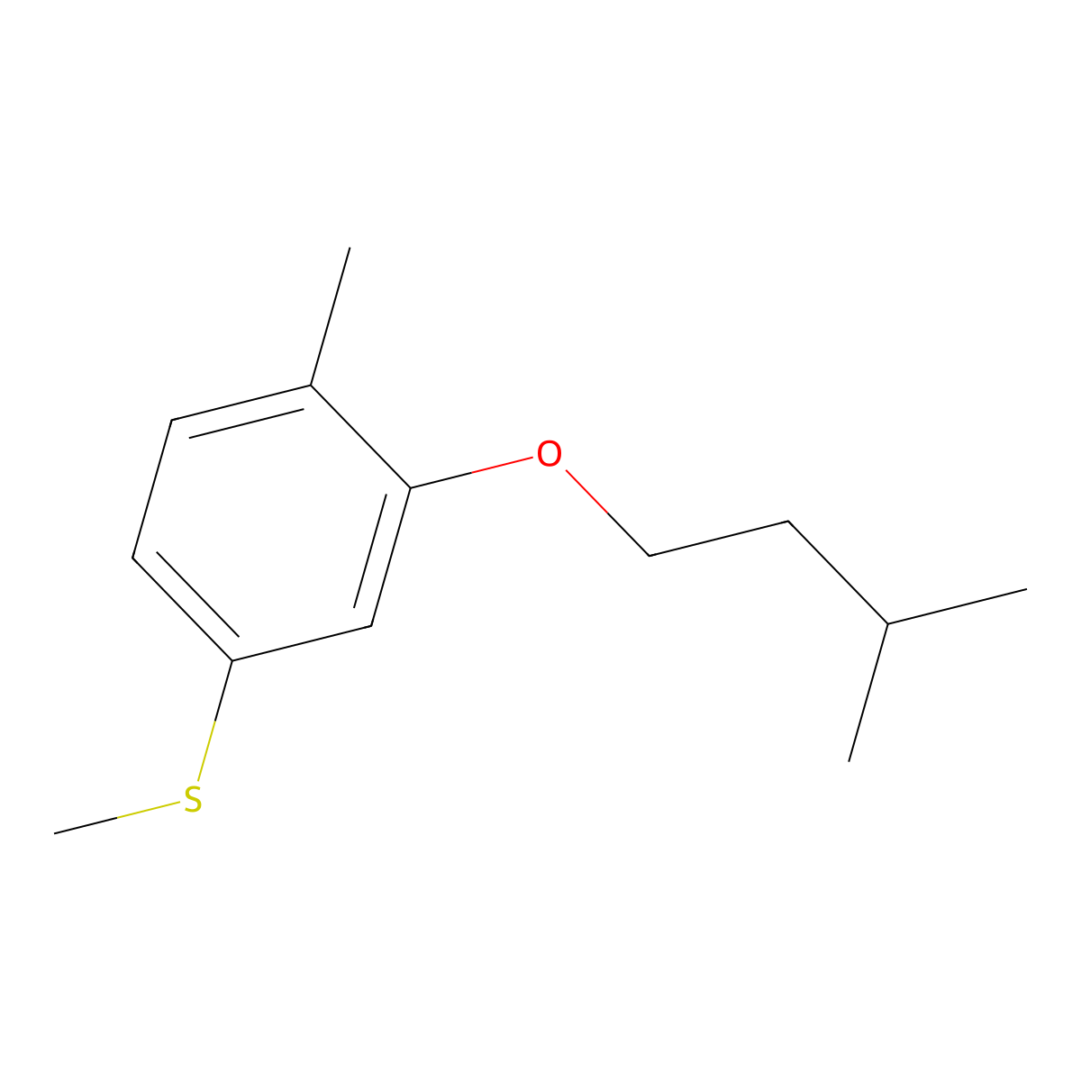 4-Methyl-3-iso-pentoxyphenyl methyl sulfide molecular structure, CAS 1443311-39-4