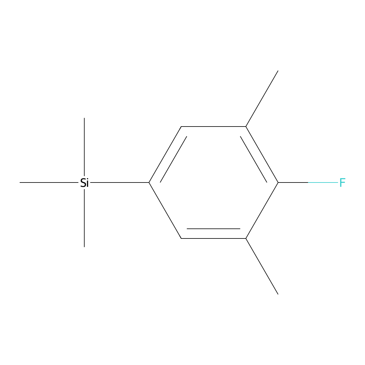 1-(Trimethylsilyl)-4-fluoro-3,5-dimethylbenzene molecular structure, CAS 1443311-41-8