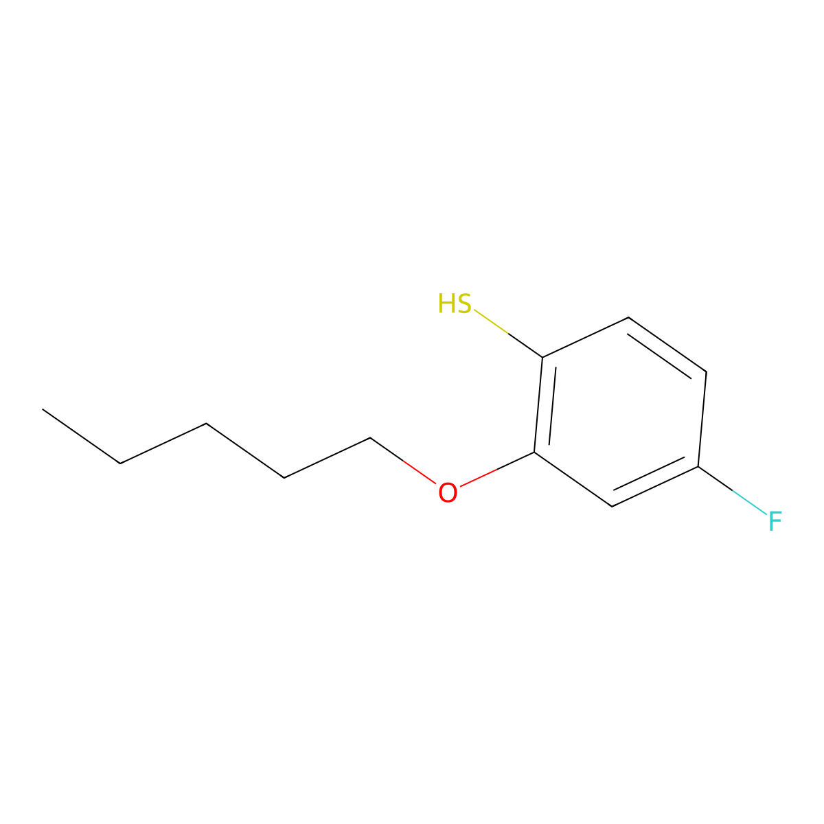 4-Fluoro-2-n-pentoxythiophenol molecular structure, CAS 1443311-43-0