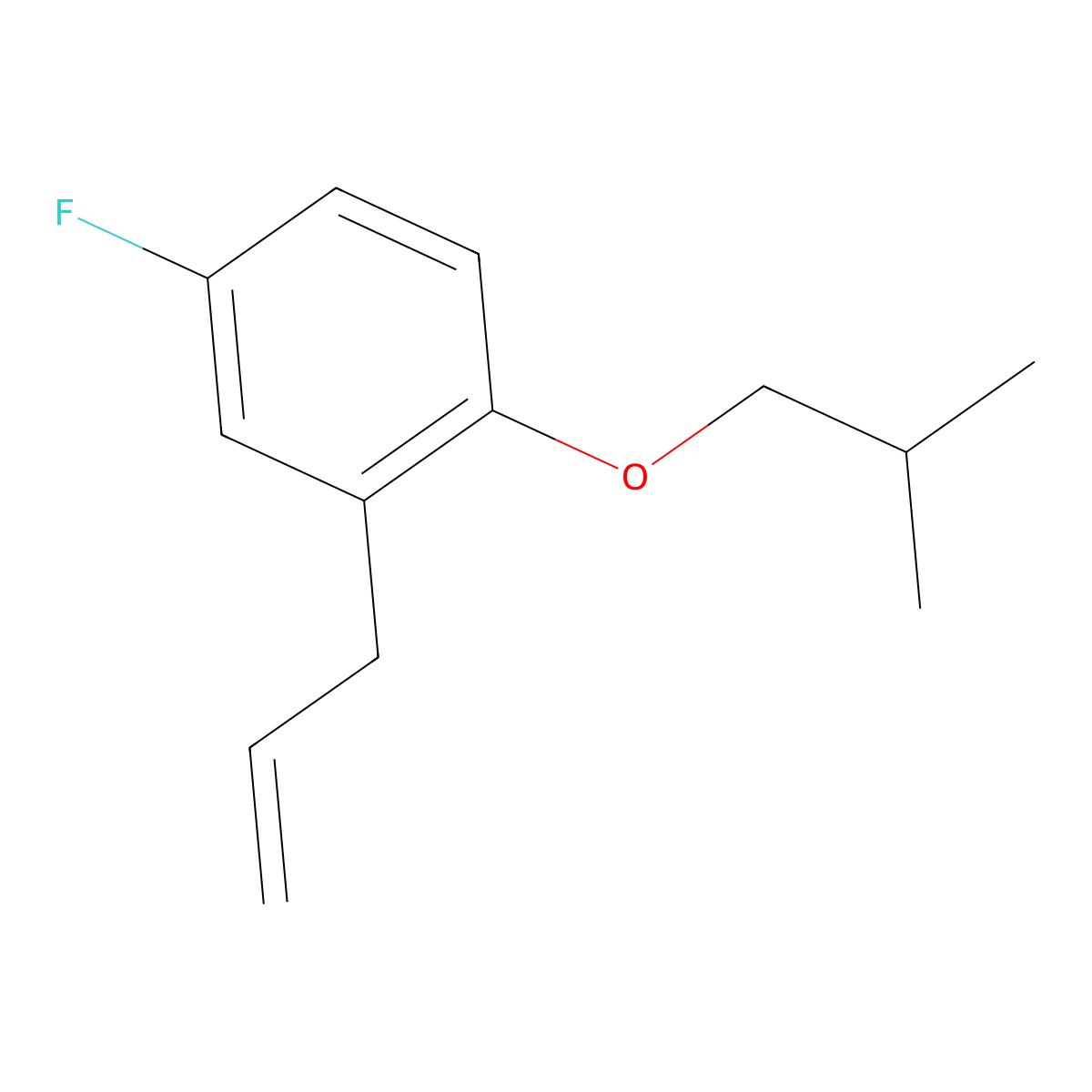 3-(2-iso-Butoxy-5-fluorophenyl)-1-propene molecular structure, CAS 1443311-50-9