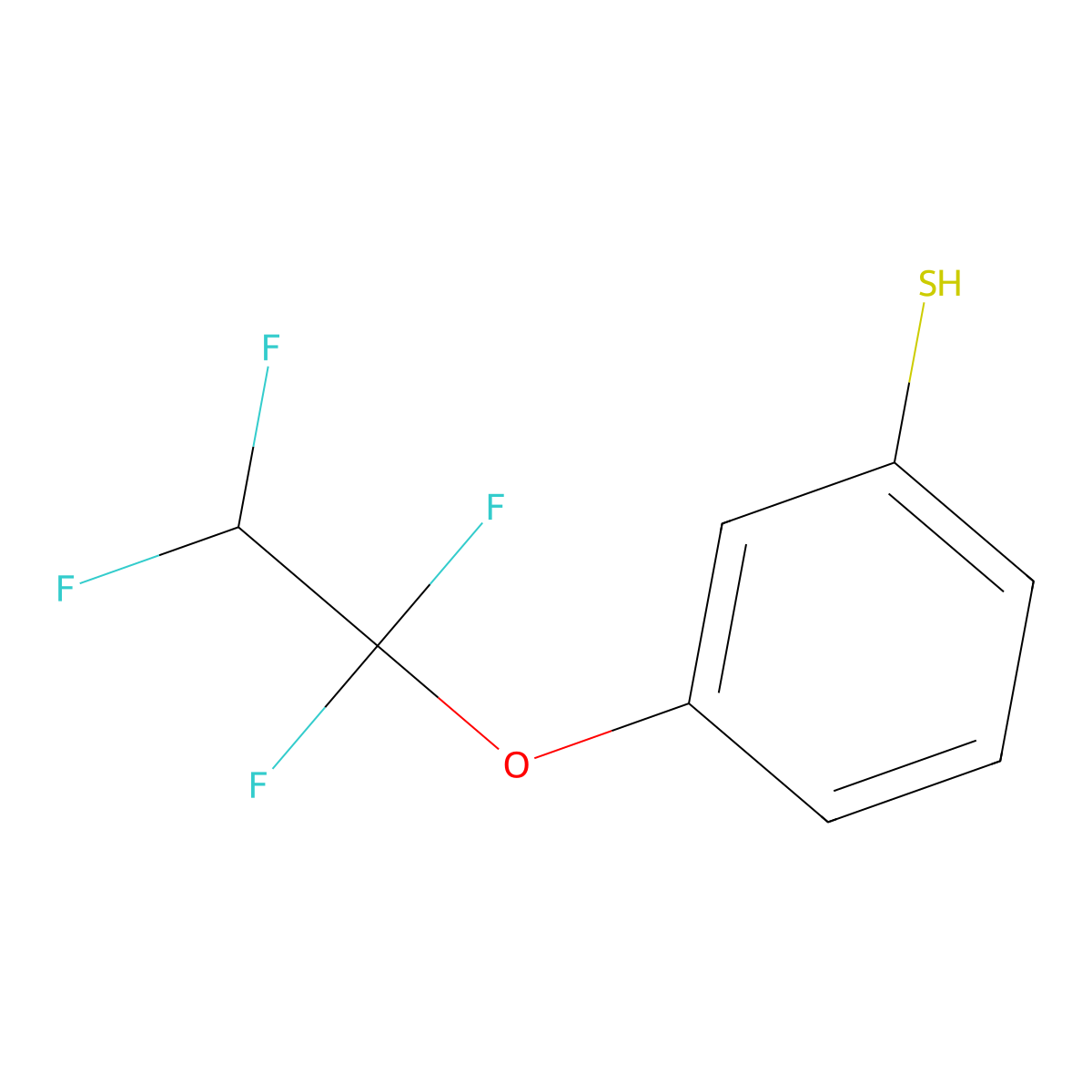 3-(1,1,2,2-Tetrafluoroethoxy)thiophenol molecular structure, CAS 1443311-53-2