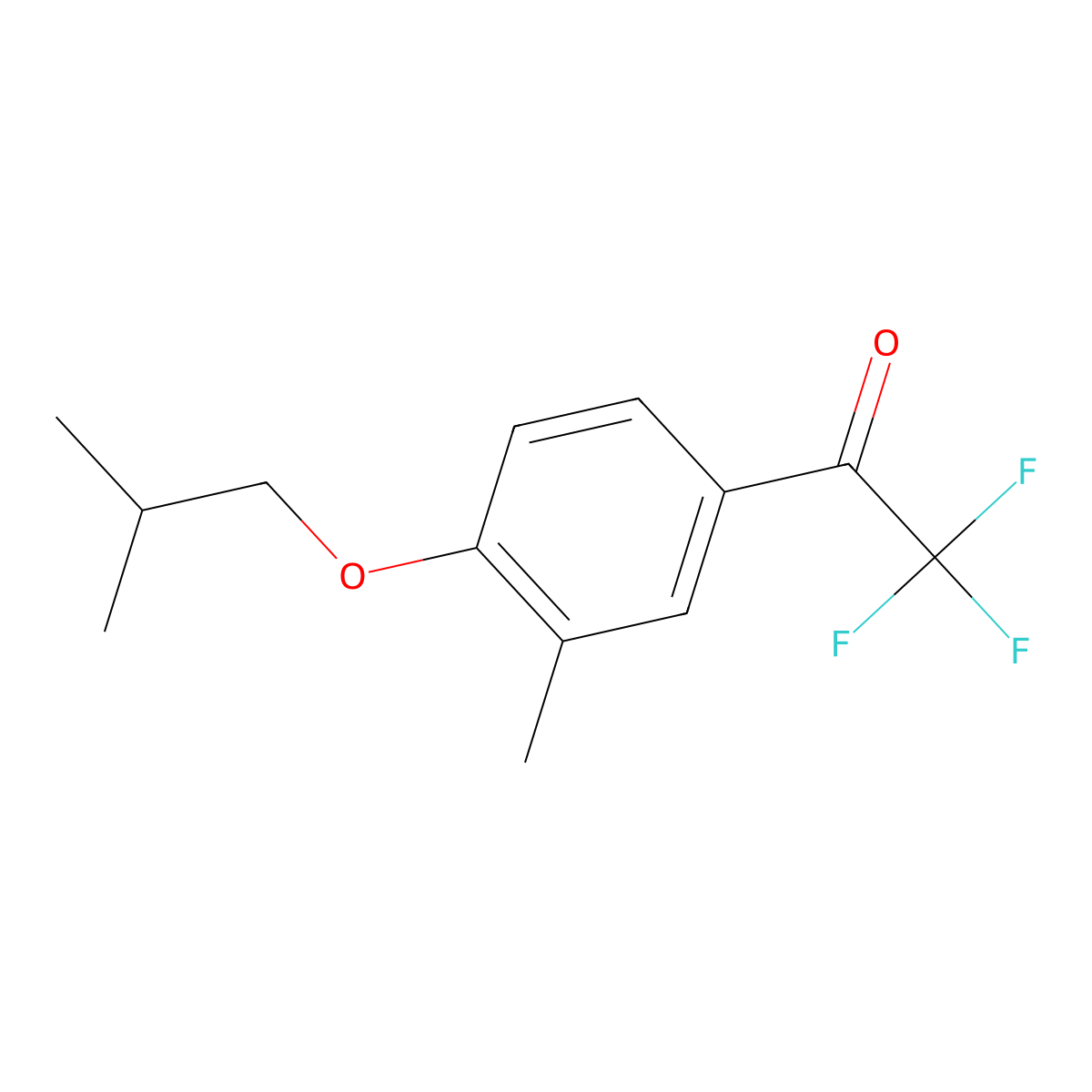 2,2,2-Trifluoro-1-(4-isobutoxy-3-methylphenyl)ethanone molecular structure, CAS 1443311-59-8