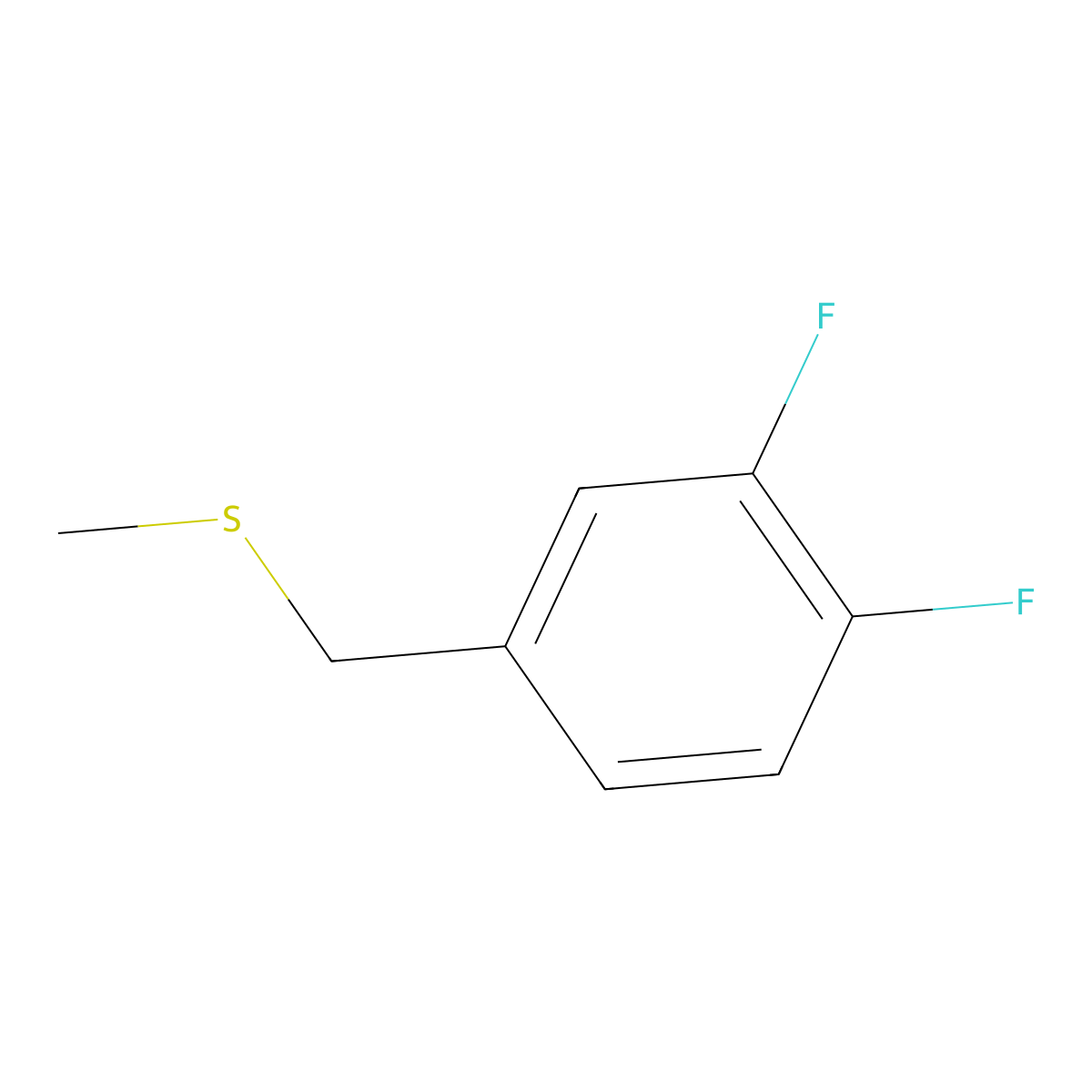 3,4-Difluorobenzyl methyl sulfide molecular structure, CAS 1443311-61-2