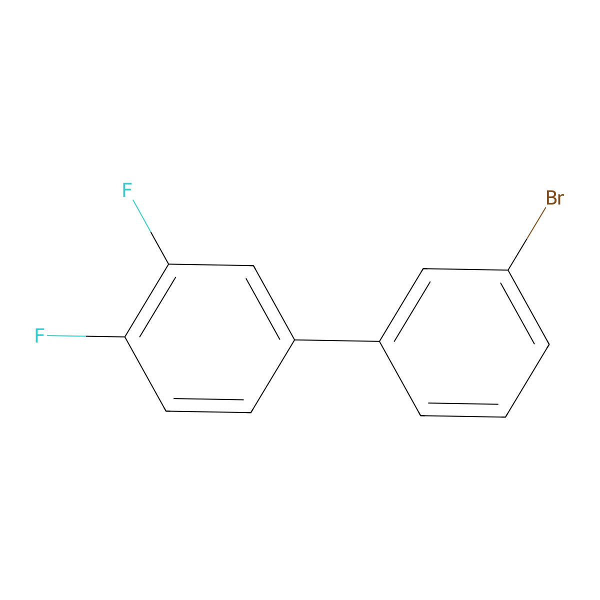 3-Bromo-3',4'-difluorobiphenyl molecular structure, CAS 1443311-64-5