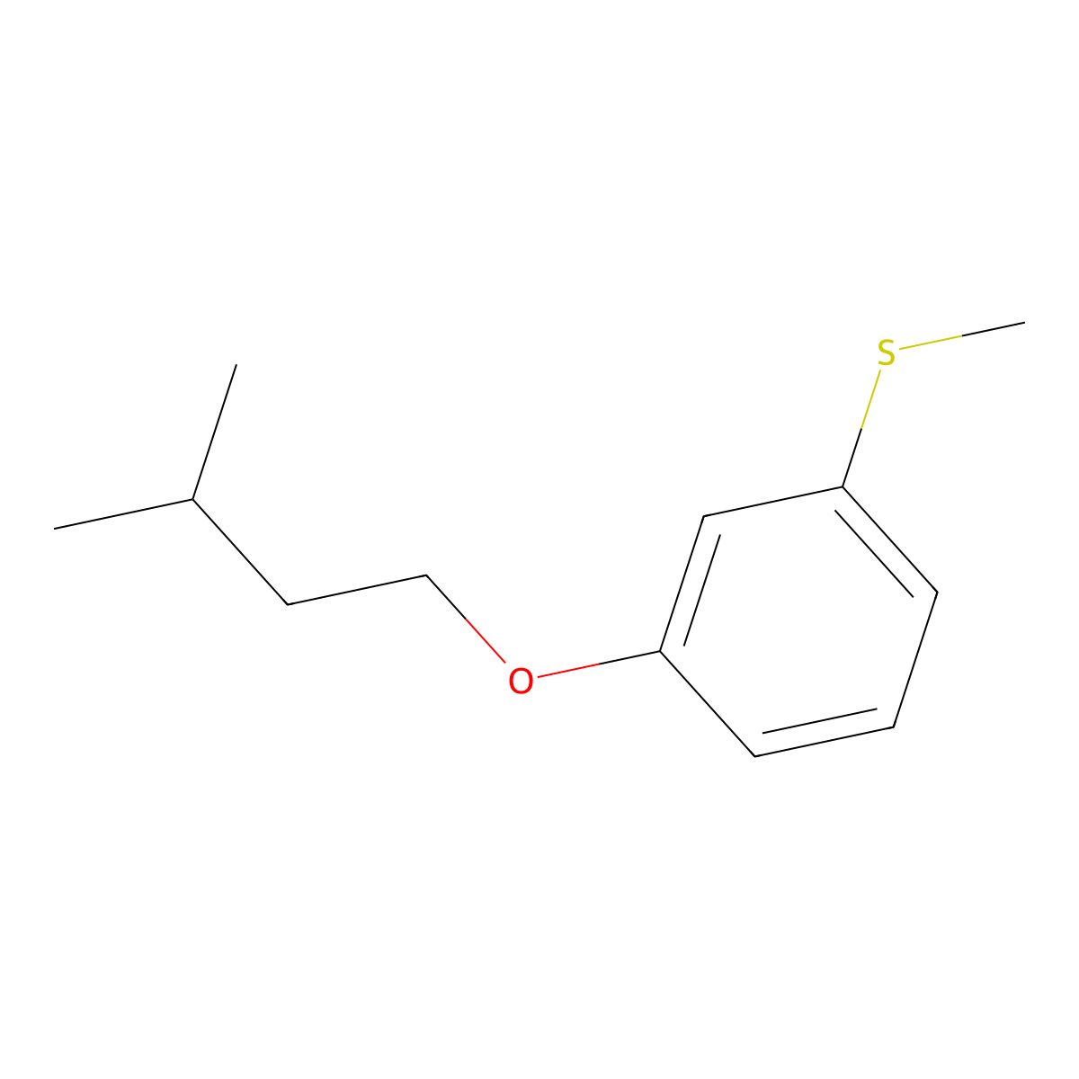 Methyl 3-iso-pentoxyphenyl sulfide molecular structure, CAS 1443311-75-8