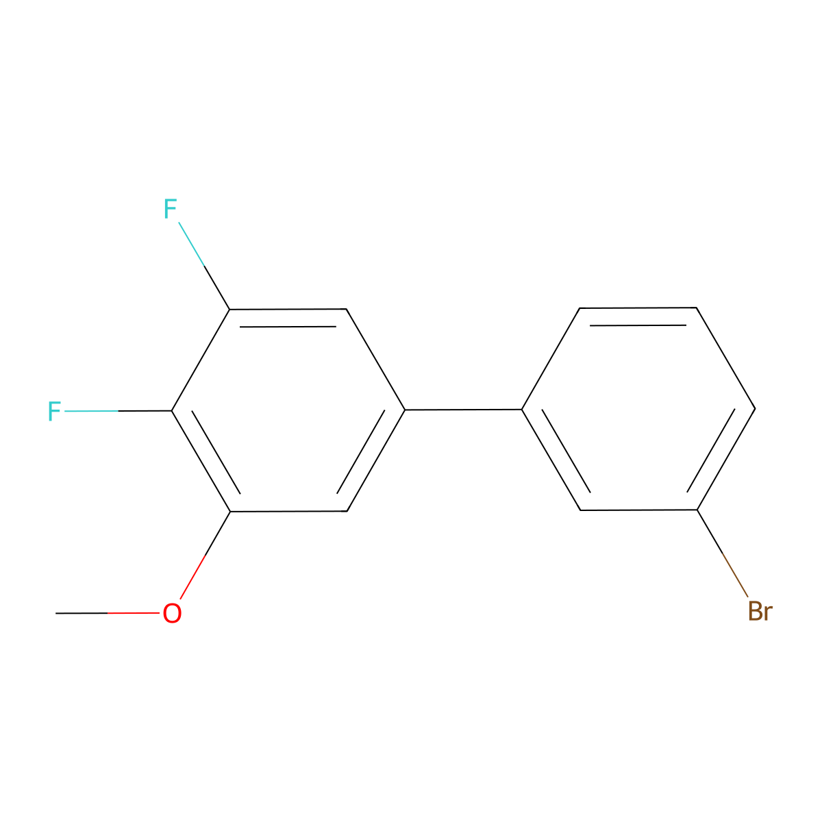 3-Bromo-3',4'-difluoro-5'-methoxybiphenyl molecular structure, CAS 1443311-80-5