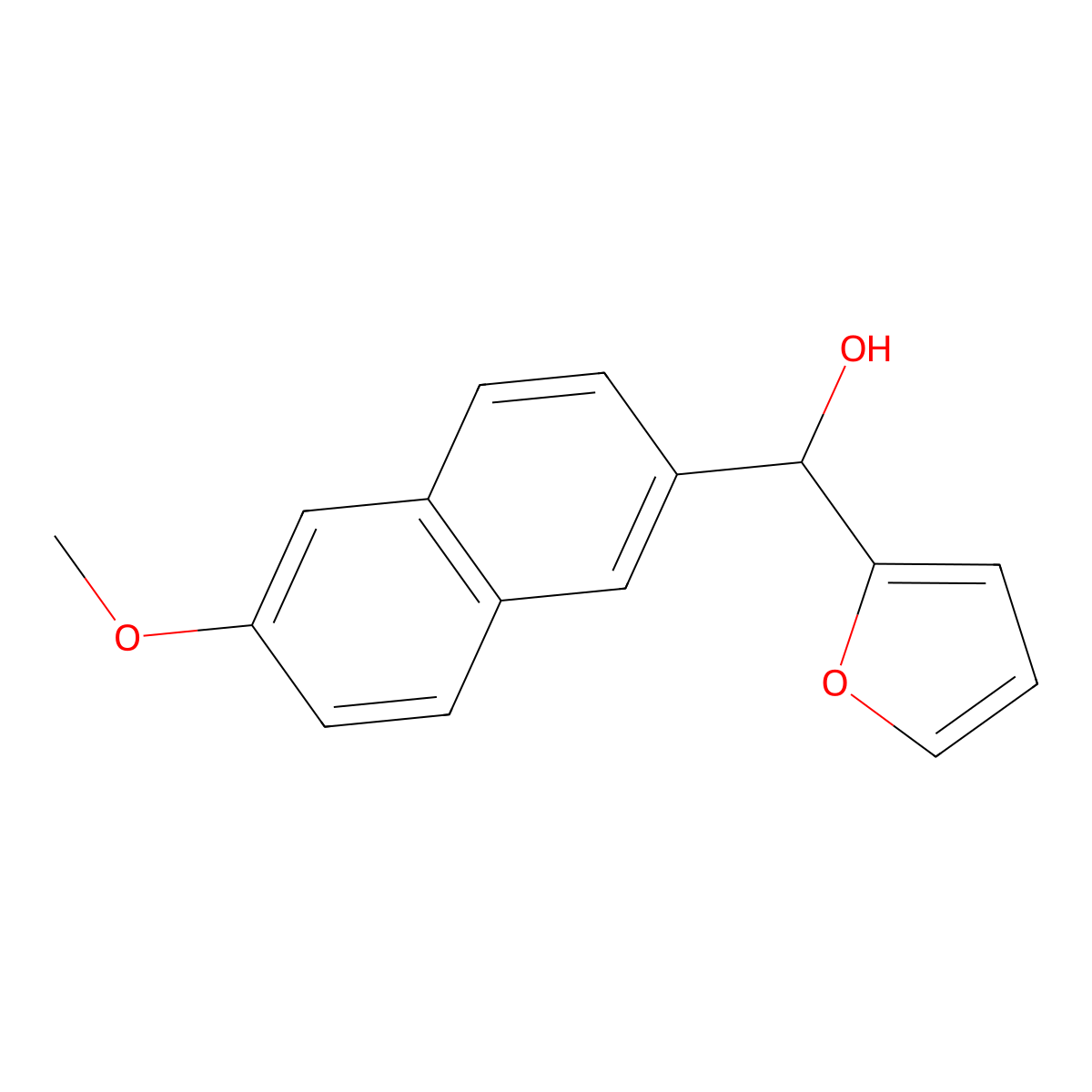 2-Furyl-(6-methoxy-2-naphthyl)methanol molecular structure, CAS 1443311-82-7