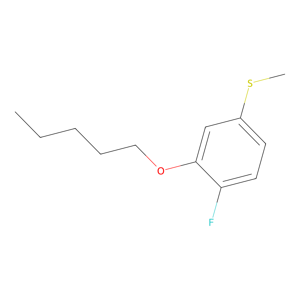 (4-Fluoro-3-(pentyloxy)phenyl)(methyl)sulfane molecular structure, CAS 1443311-84-9