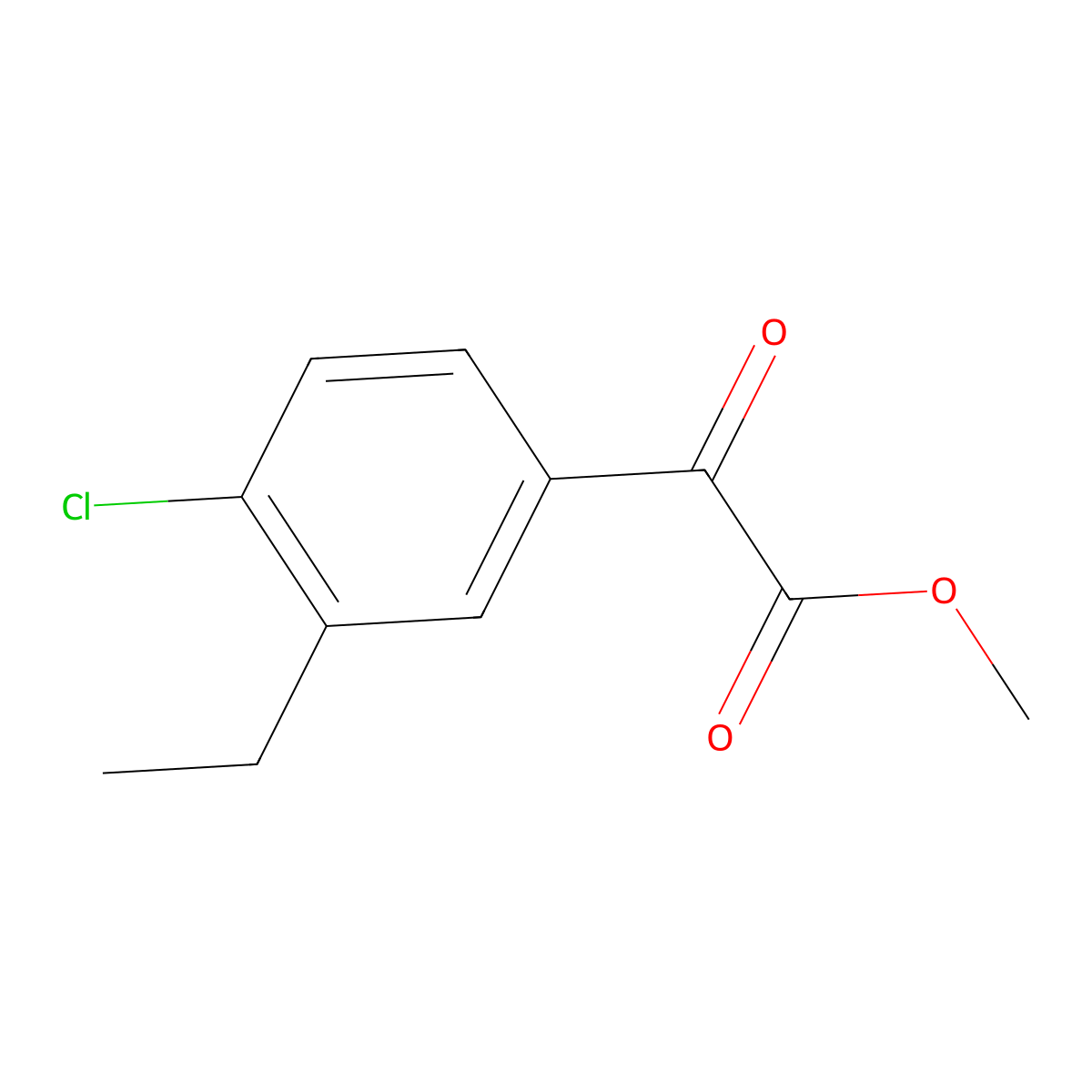 Methyl 4-chloro-3-ethylbenzoylformate molecular structure, CAS 1443311-95-2