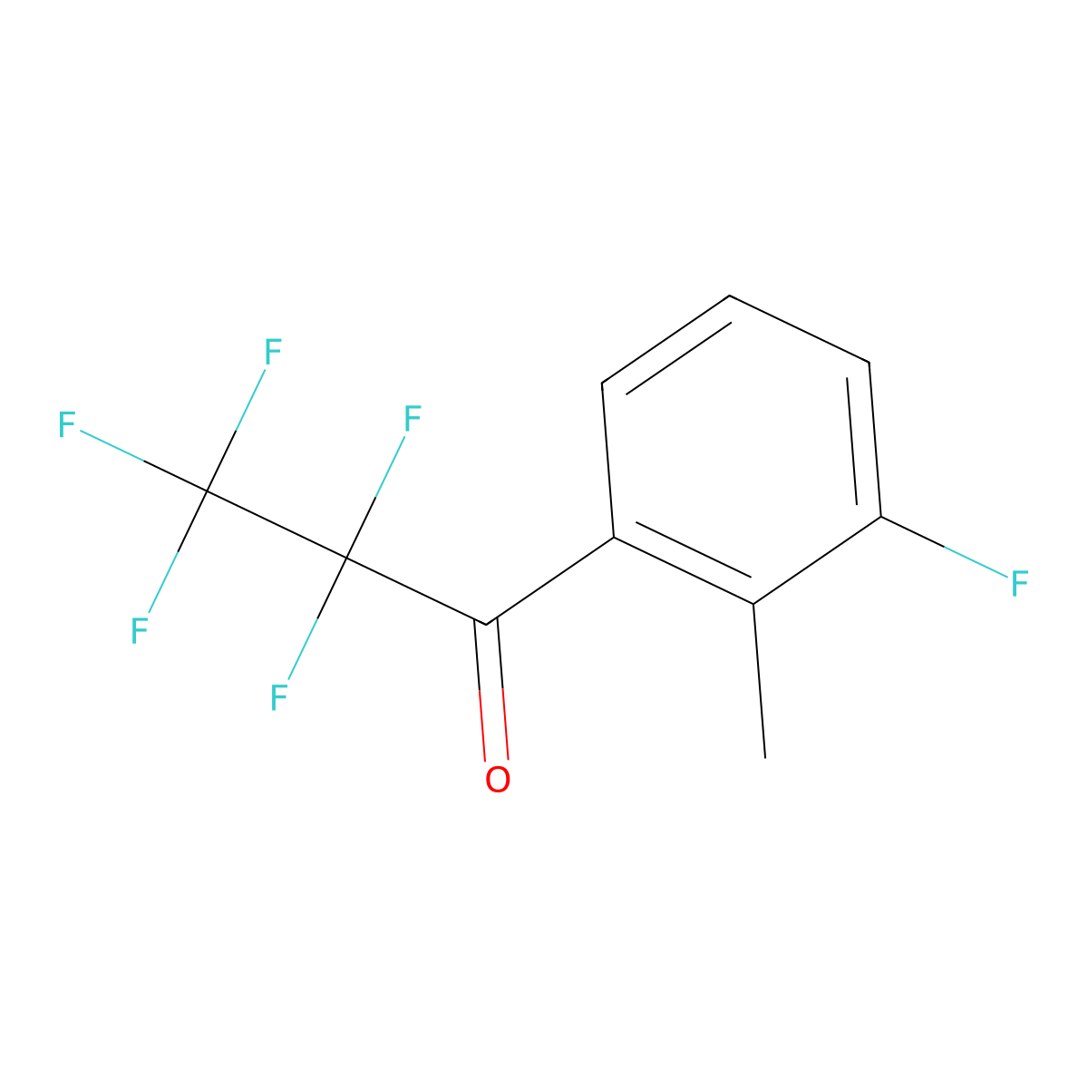 2'-Methyl-2,2,3,3,3,3'-hexafluoropropiophenone molecular structure, CAS 1443311-97-4