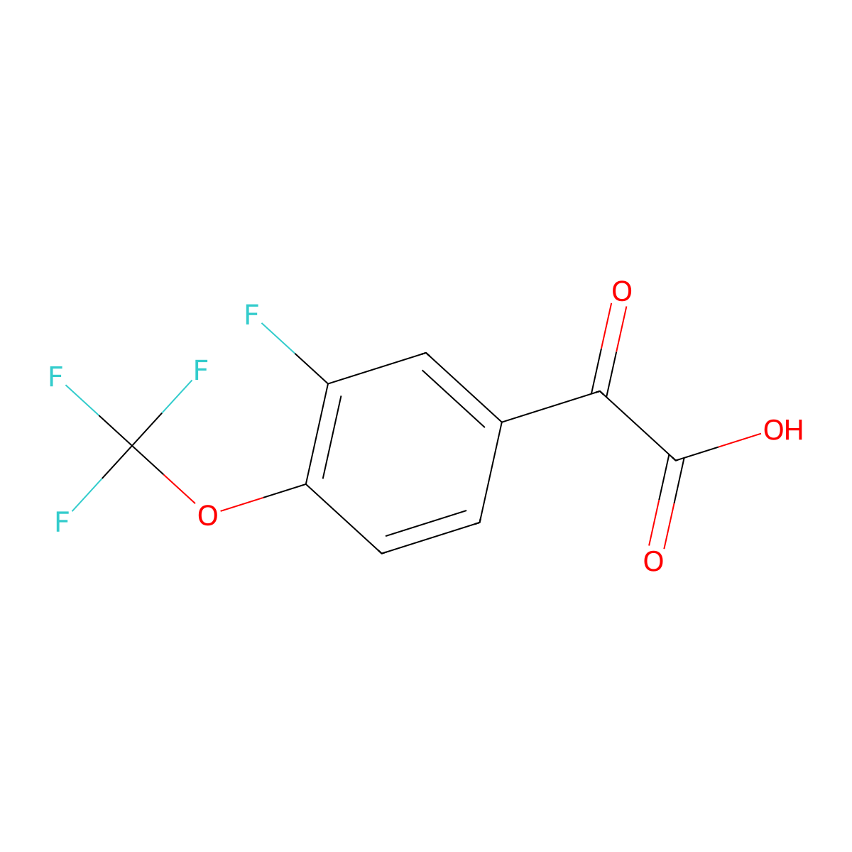 (3-Fluoro-4-trifluoromethoxy-phenyl)-oxo-acetic acid molecular structure, CAS 1443312-00-2