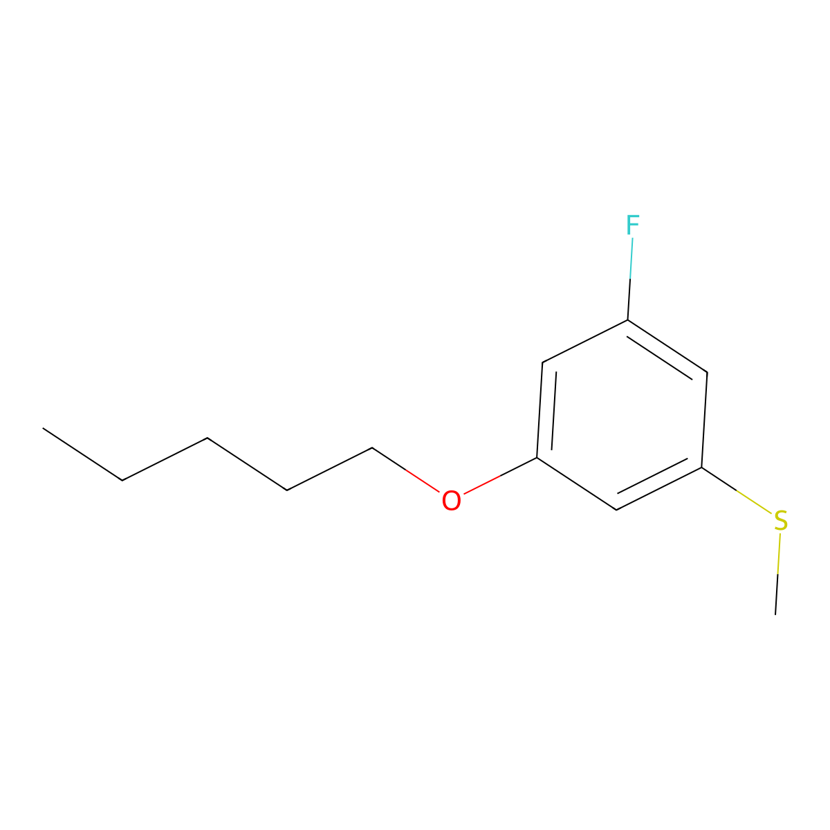 5-Fluoro-3-n-pentoxyphenyl methyl sulfide molecular structure, CAS 1443312-06-8
