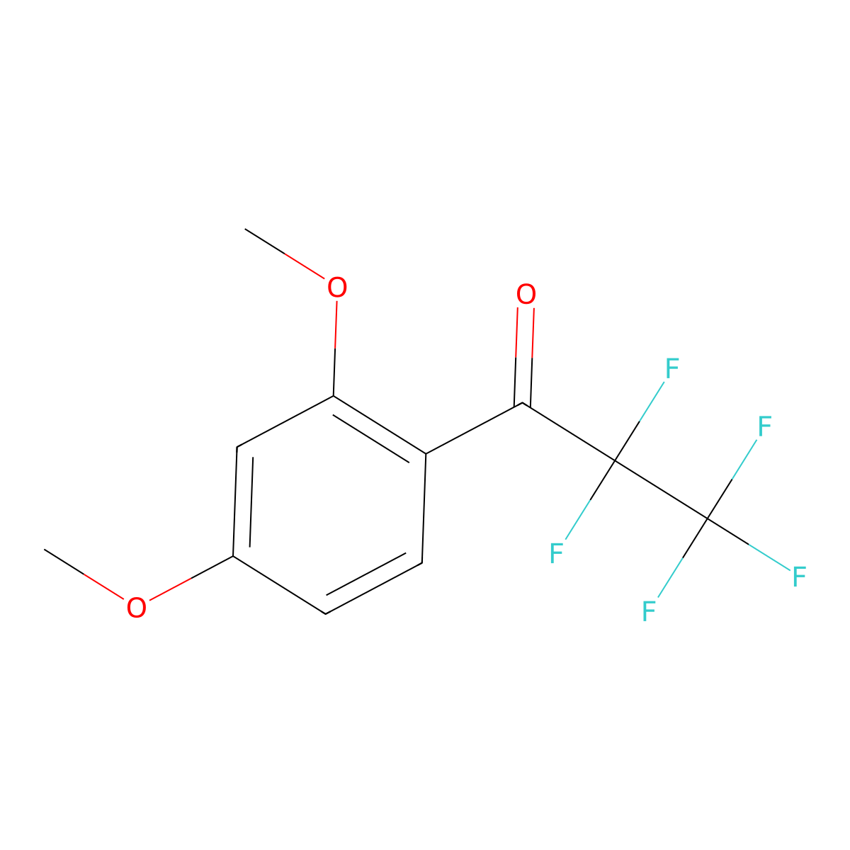1-(2,4-Dimethoxyphenyl)-2,2,3,3,3-pentafluoropropan-1-one molecular structure, CAS 1443312-09-1
