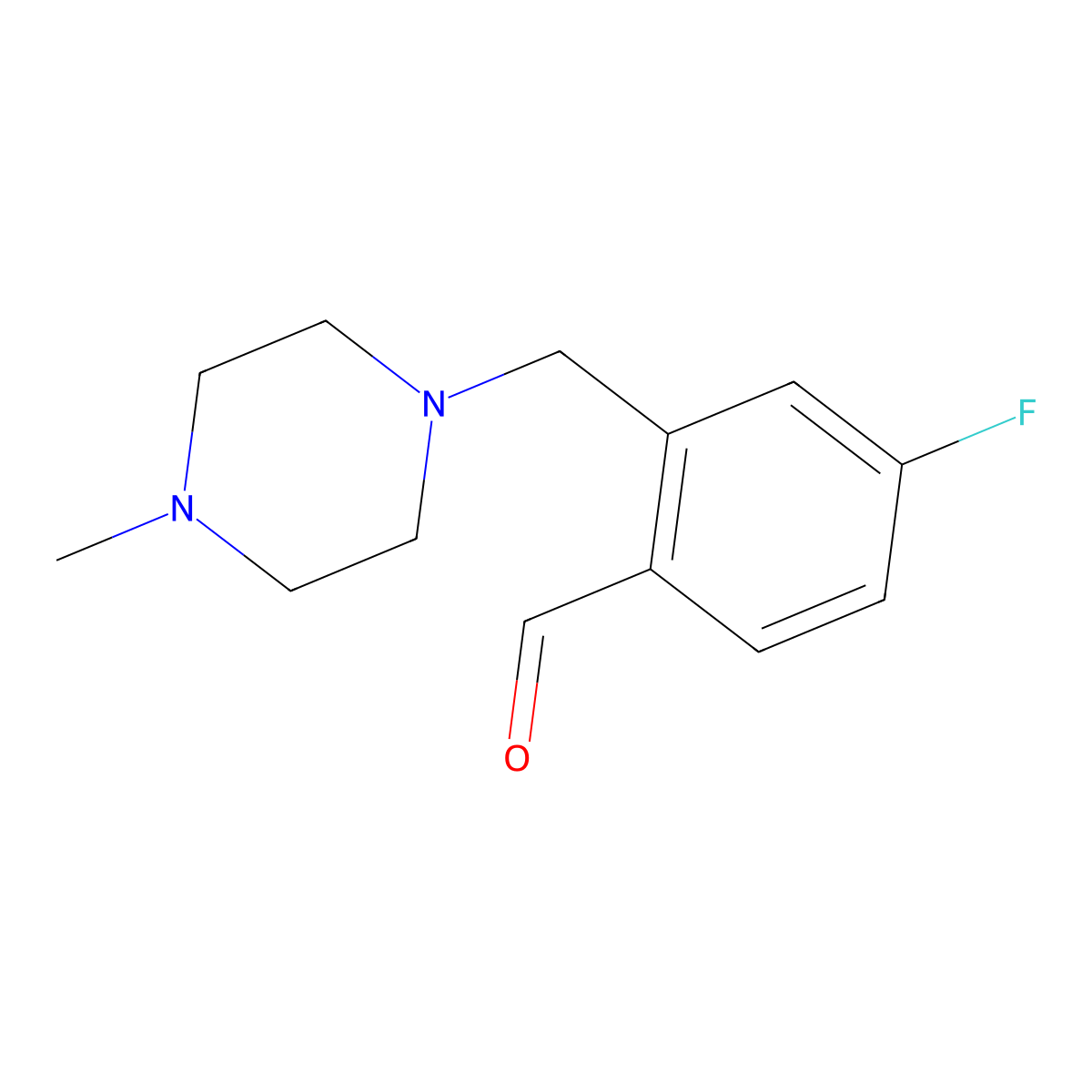 4-Fluoro-2-[(4-methylpiperazino)methyl]benzaldehyde molecular structure, CAS 1443312-13-7