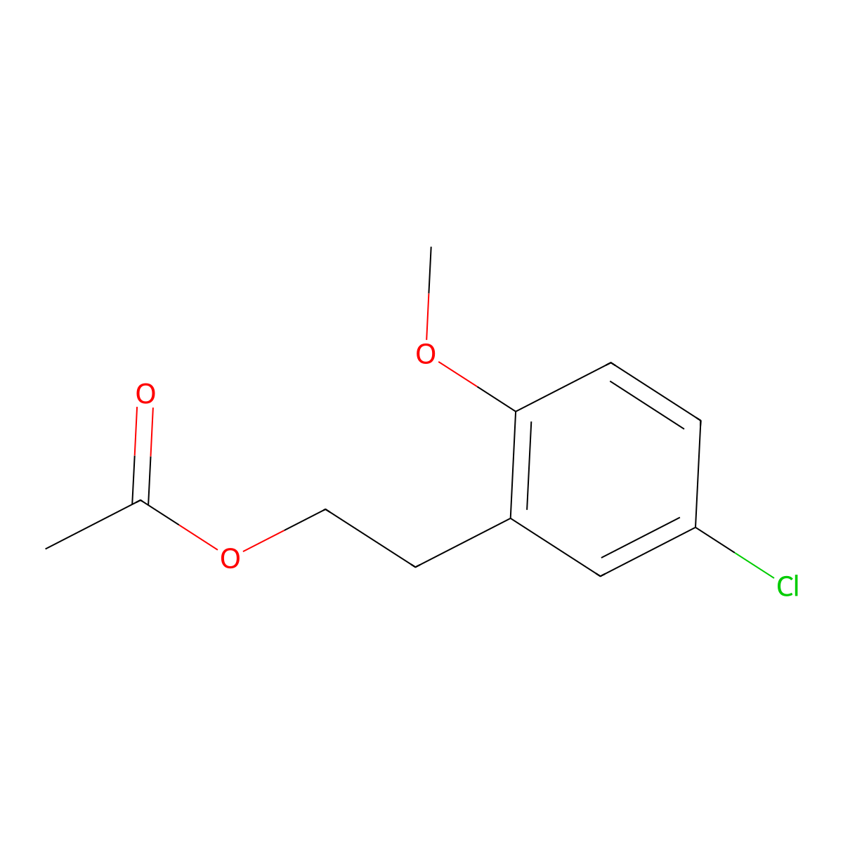 3-Chloro-6-methoxyphenethyl acetate molecular structure, CAS 1443312-15-9
