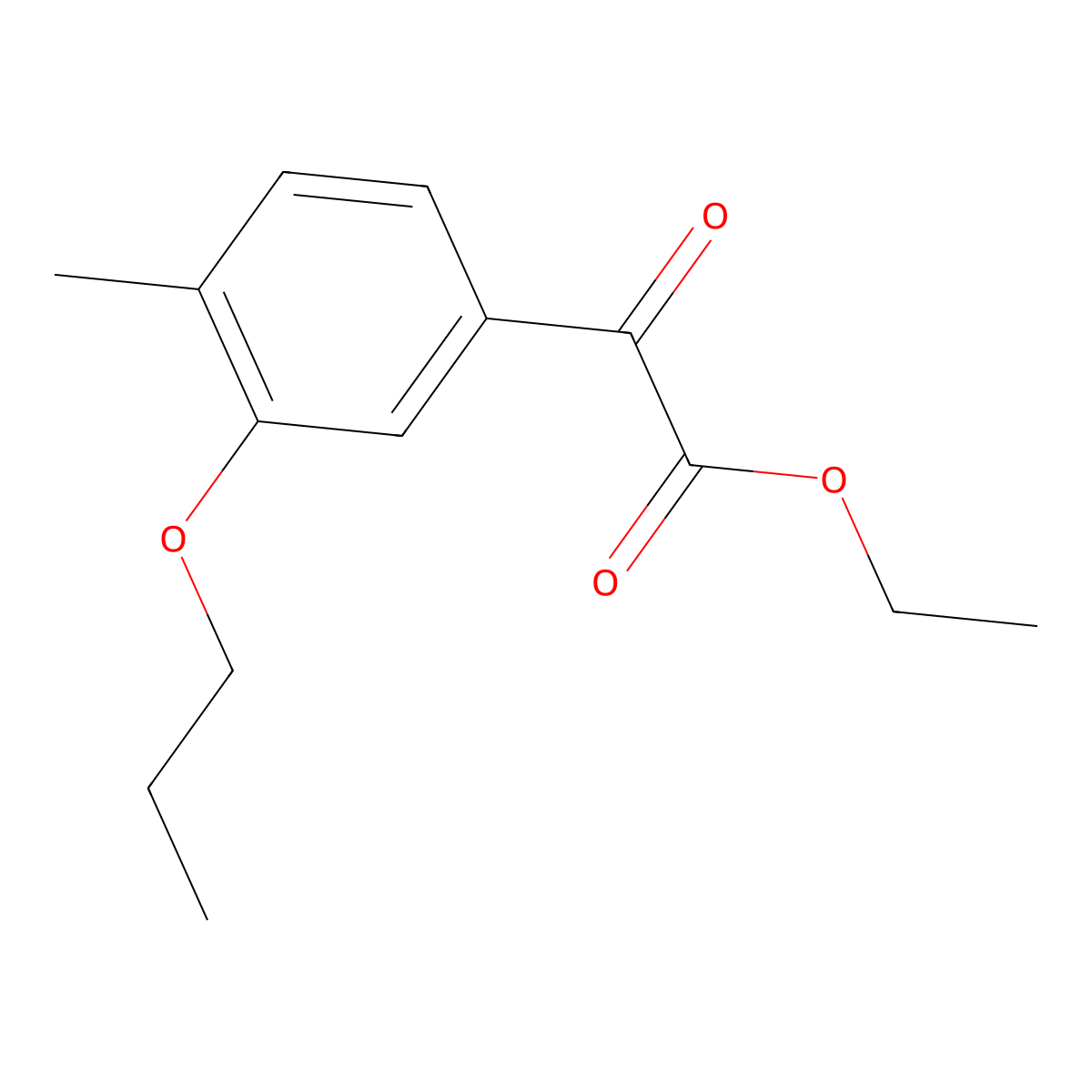 Ethyl 4-methyl-3-n-propoxybenzoylformate molecular structure, CAS 1443312-16-0