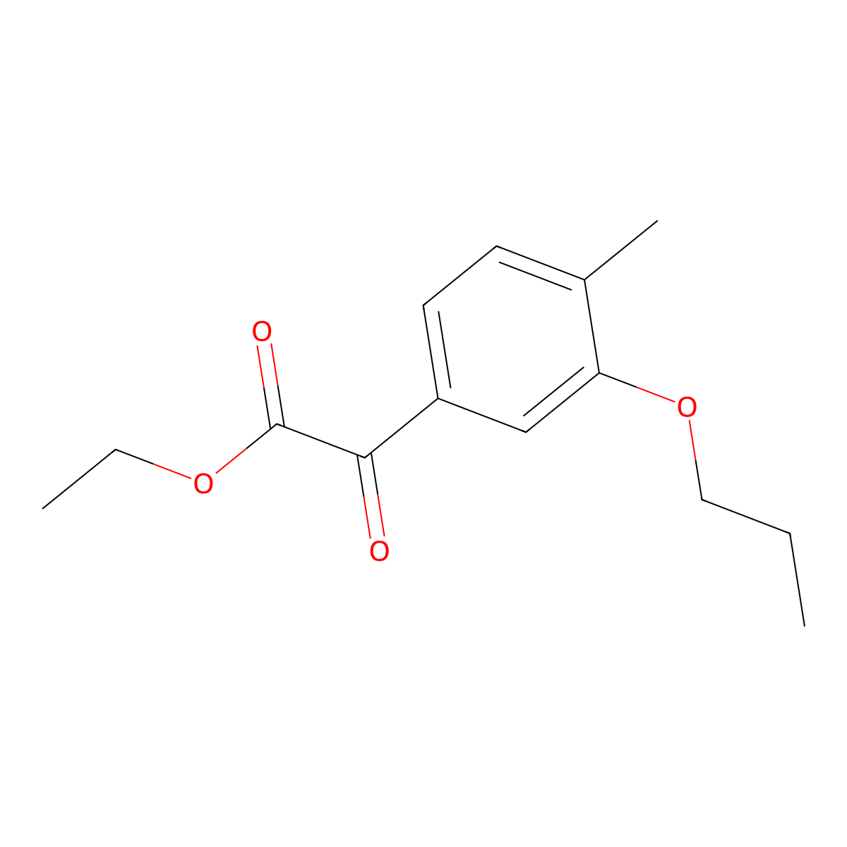 Ethyl 4-methyl-3-n-propoxybenzoylformate molecular structure, CAS 1443312-16-0
