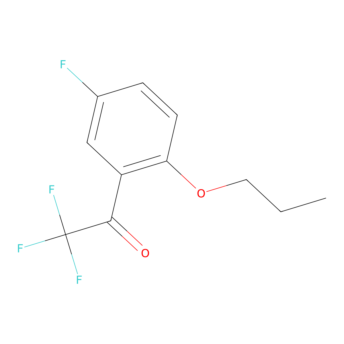 2'-n-Propoxy-2,2,2,5'-tetrafluoroacetophenone molecular structure, CAS 1443312-22-8