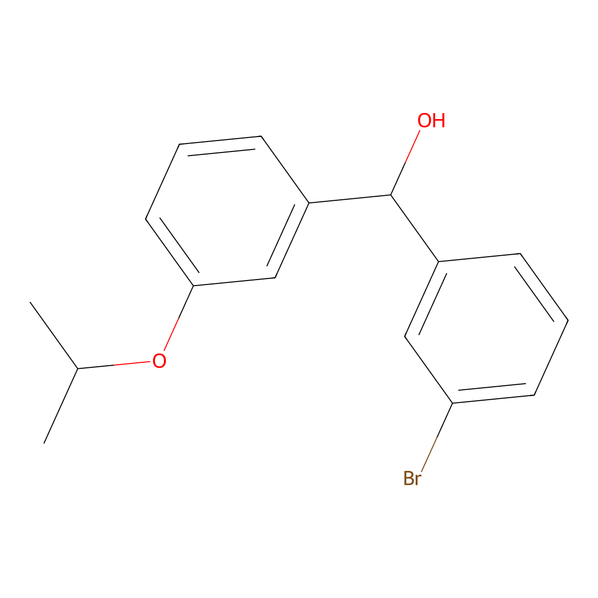 3-Bromo-3'-iso-propoxybenzhydrol molecular structure, CAS 1443312-23-9