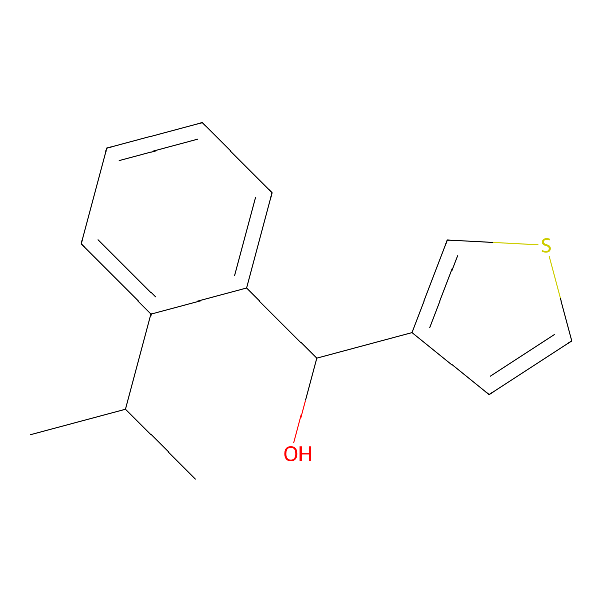 2-iso-Propylphenyl-(3-thienyl)methanol molecular structure, CAS 1443312-27-3