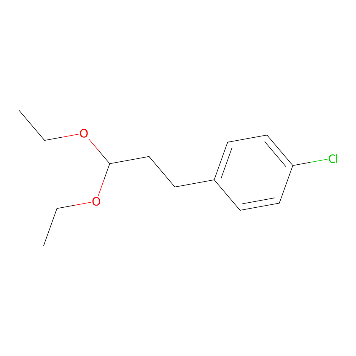 1-Chloro-4-(3,3-diethoxypropyl)benzene molecular structure, CAS 1443312-28-4