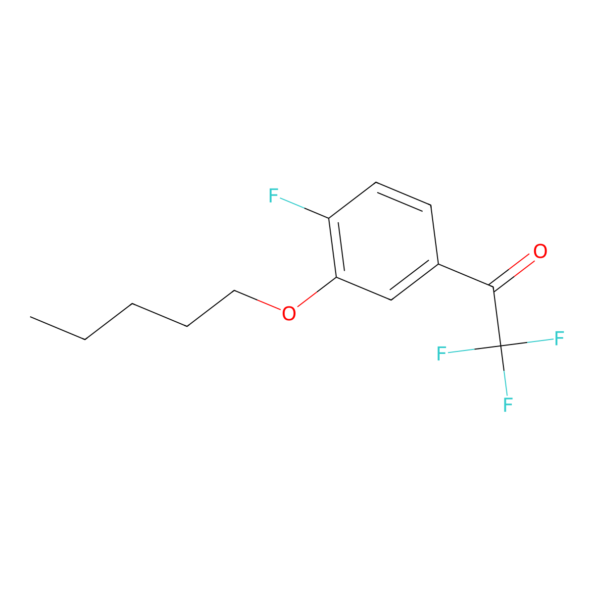 2,2,2-Trifluoro-1-(4-fluoro-3-(pentyloxy)phenyl)ethanone molecular structure, CAS 1443312-30-8