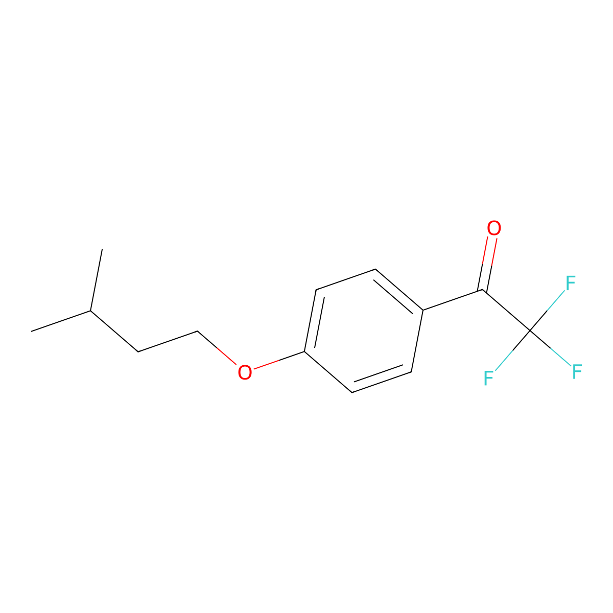 2,2,2-Trifluoro-1-(4-(isopentyloxy)phenyl)ethanone molecular structure, CAS 1443312-36-4