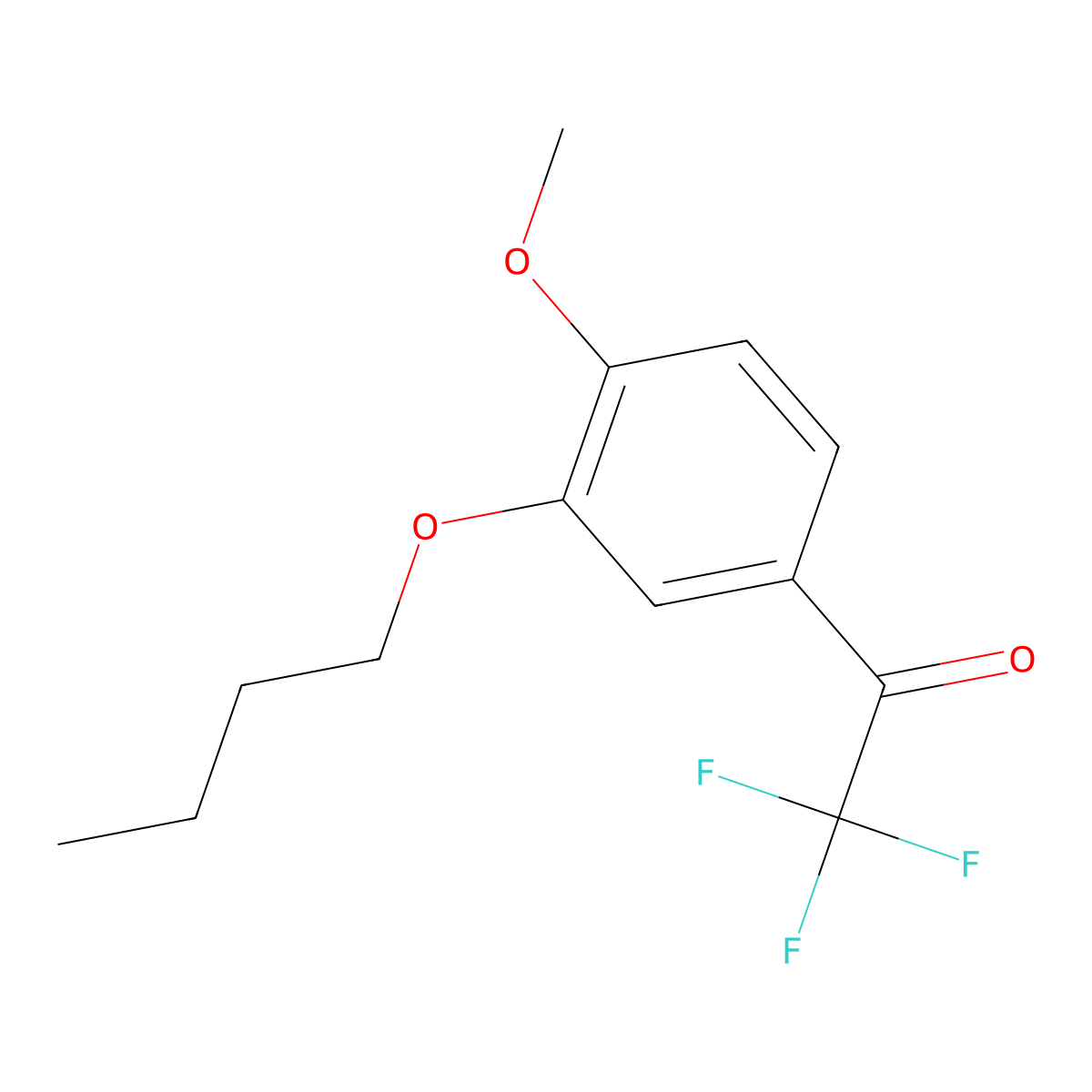 1-(3-Butoxy-4-methoxyphenyl)-2,2,2-trifluoroethanone molecular structure, CAS 1443312-41-1