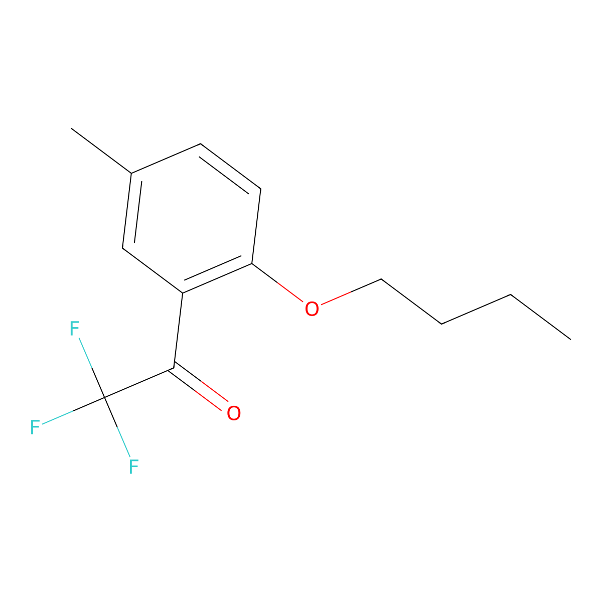 1-(2-Butoxy-5-methylphenyl)-2,2,2-trifluoroethanone molecular structure, CAS 1443312-47-7