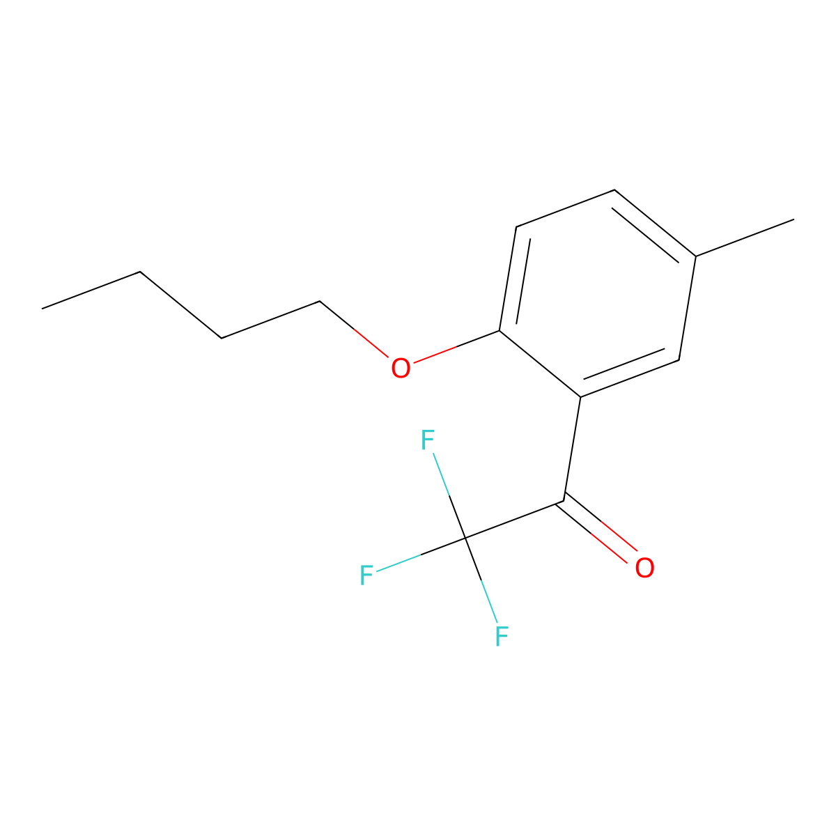 1-(2-Butoxy-5-methylphenyl)-2,2,2-trifluoroethanone molecular structure, CAS 1443312-47-7