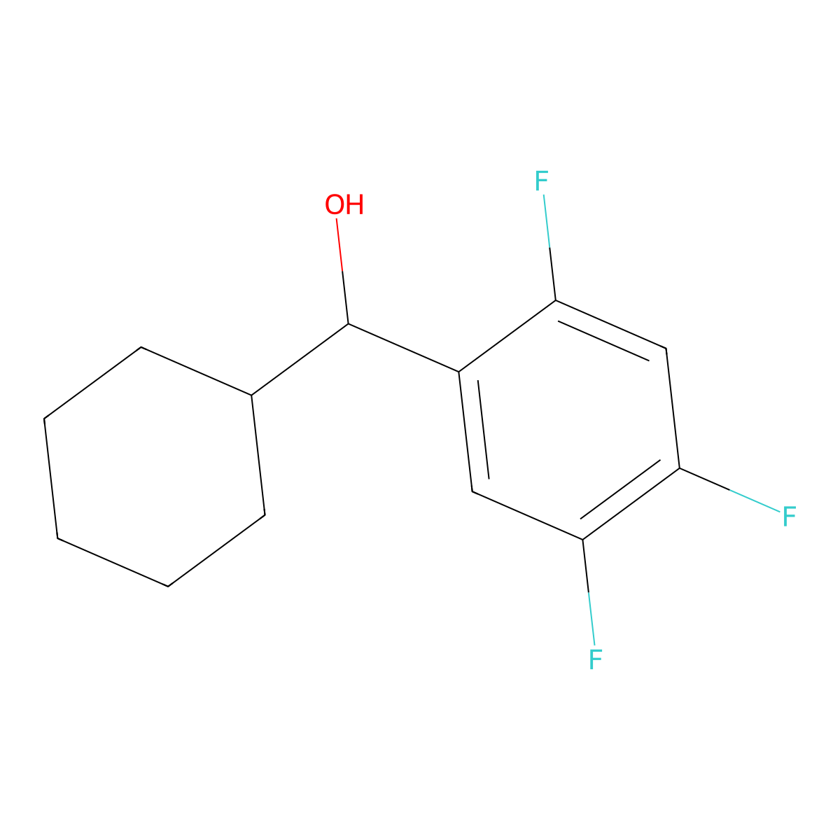Cyclohexyl (2,4,5-trifluorophenyl)methanol molecular structure, CAS 1443312-50-2