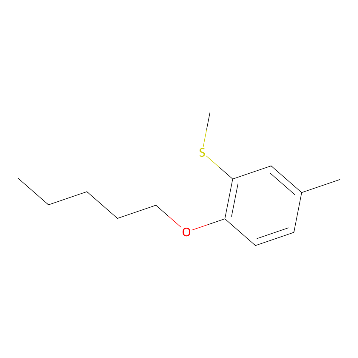 5-Methyl-2-n-pentoxyphenyl methyl sulfide molecular structure, CAS 1443312-53-5