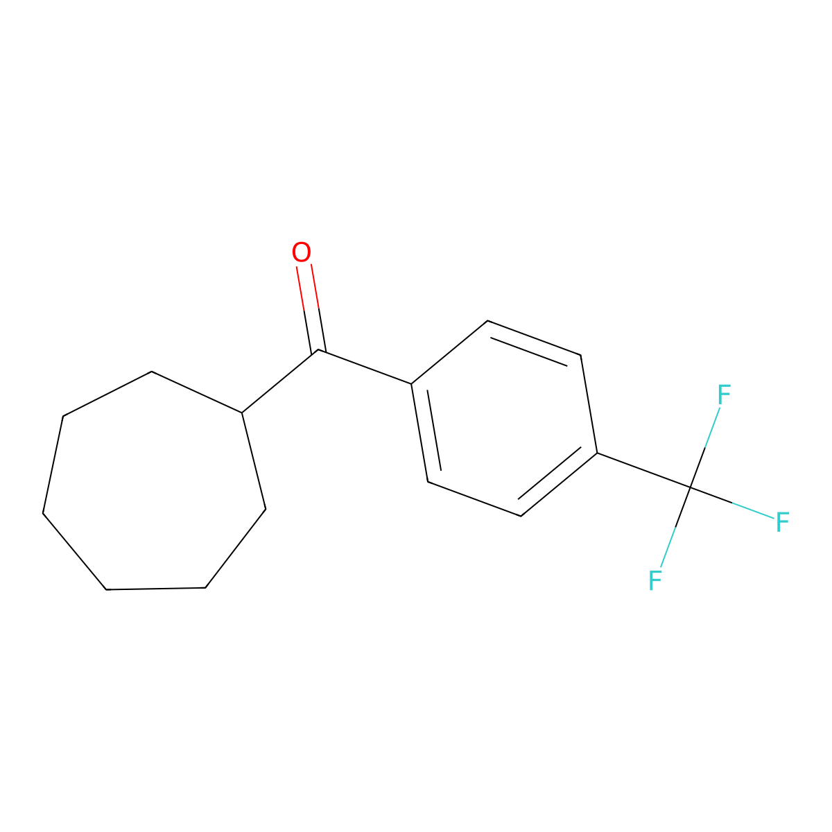 4-(Trifluoromethyl)phenyl cycloheptyl ketone molecular structure, CAS 1443312-55-7