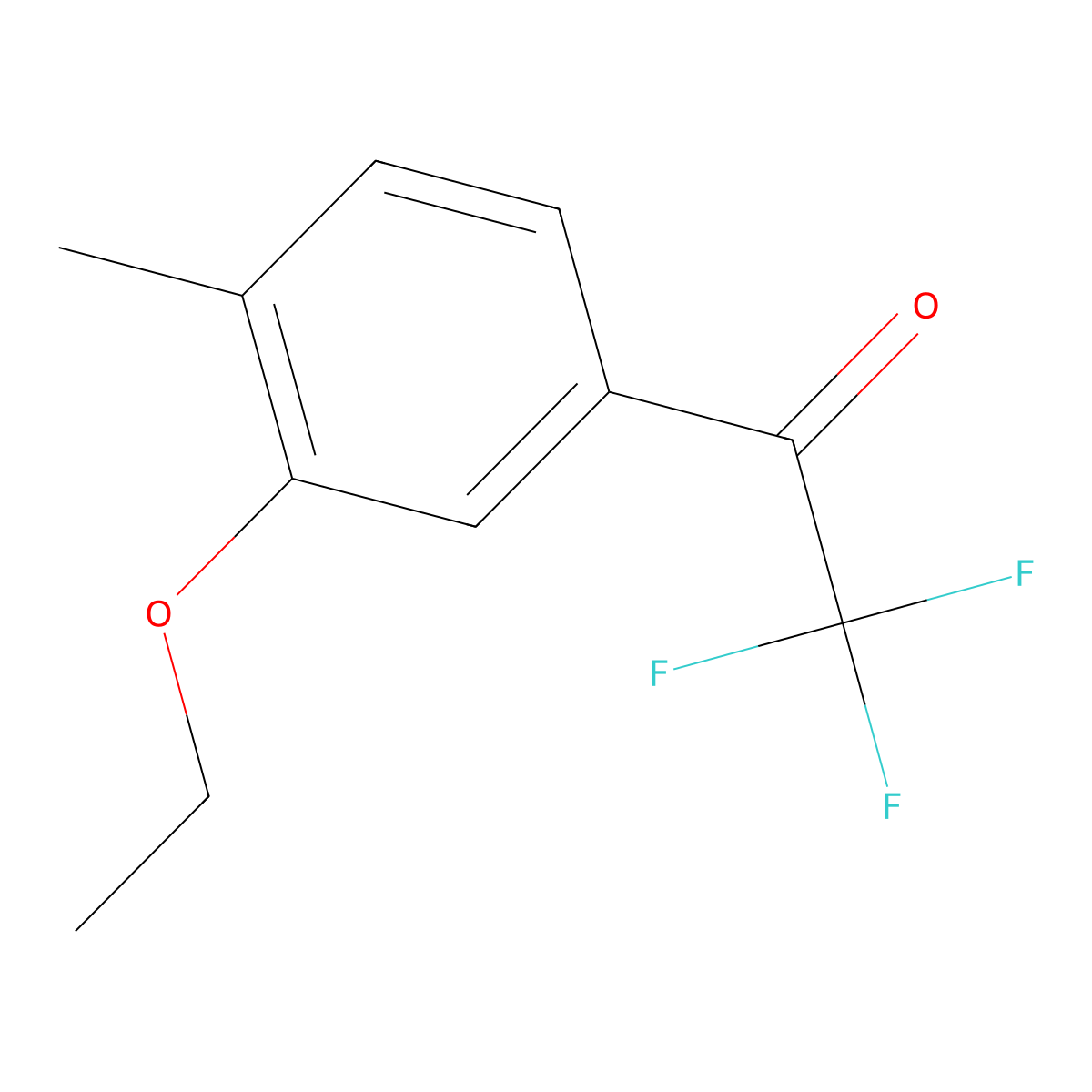 3'-Ethoxy-4'-methyl-2,2,2-trifluoroacetophenone molecular structure, CAS 1443312-73-9