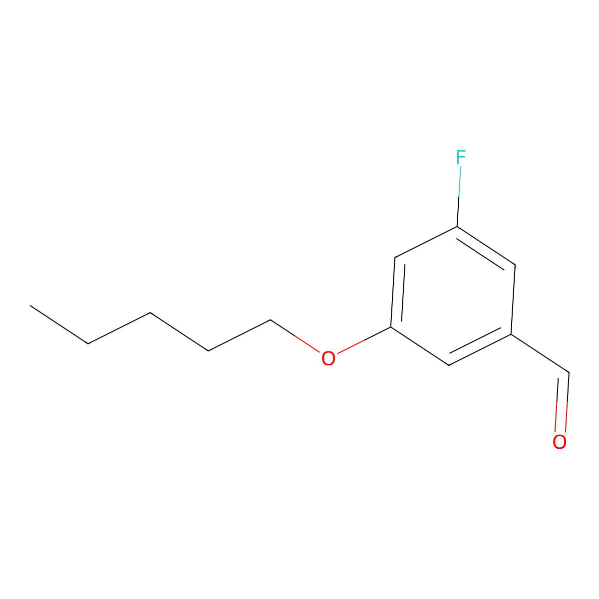 5-Fluoro-3-n-pentoxybenzaldehyde molecular structure, CAS 1443312-88-6
