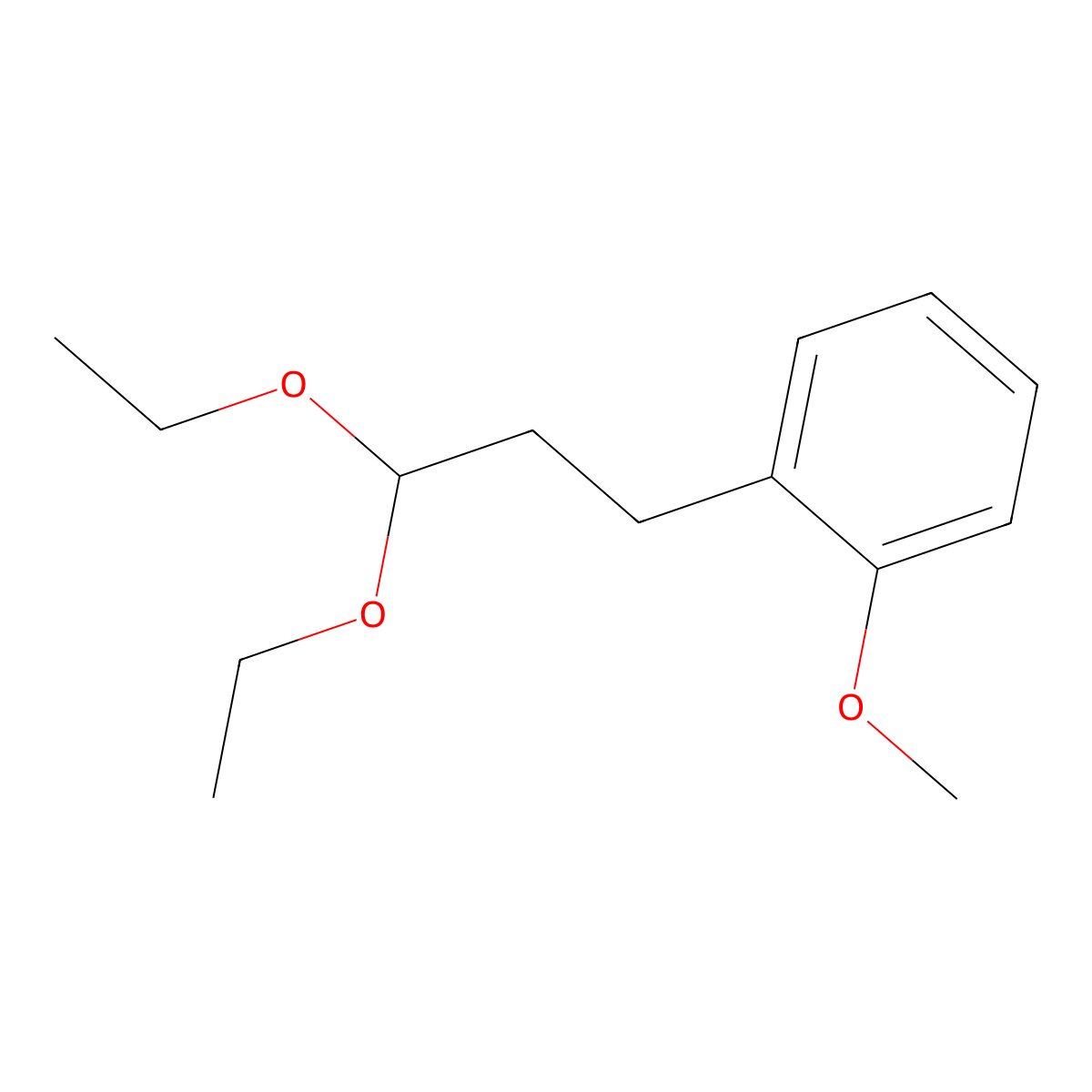 1-(3,3-Diethoxypropyl)-2-methoxybenzene molecular structure, CAS 1443312-90-0