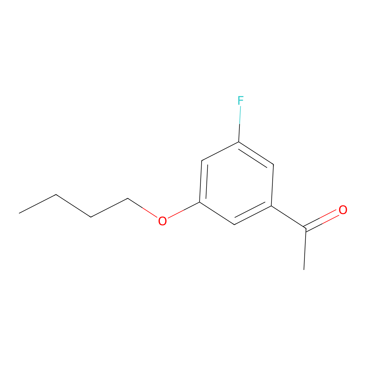 1-(3-Butoxy-5-fluorophenyl)ethanone molecular structure, CAS 1443312-96-6