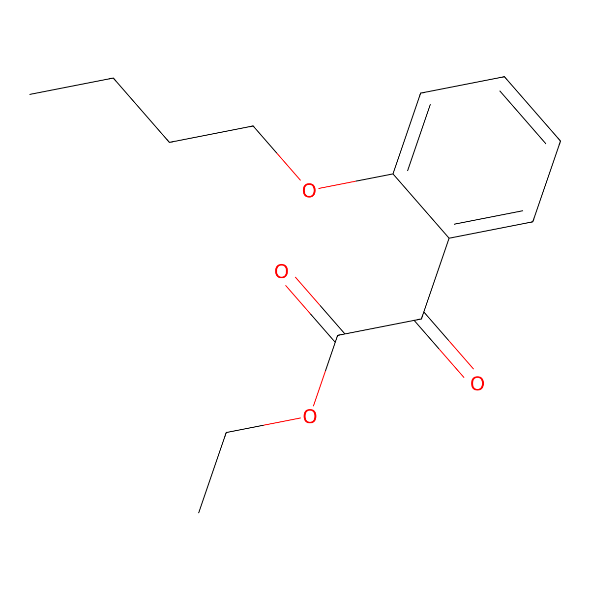 Ethyl 2-n-butoxybenzoylformate molecular structure, CAS 1443313-12-9