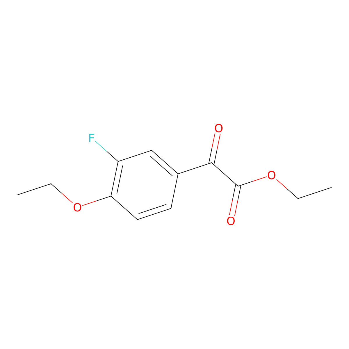 Ethyl 4-ethoxy-3-fluorobenzoylformate molecular structure, CAS 1443313-13-0