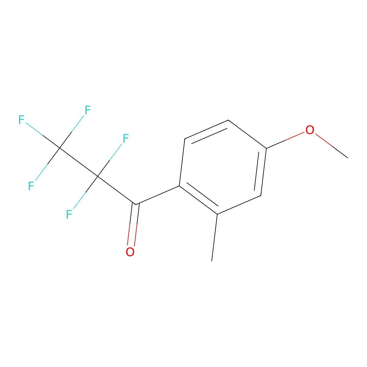 2,2,3,3,3-Pentafluoro-1-(4-methoxy-2-methylphenyl)propan-1-one molecular structure, CAS 1443313-19-6