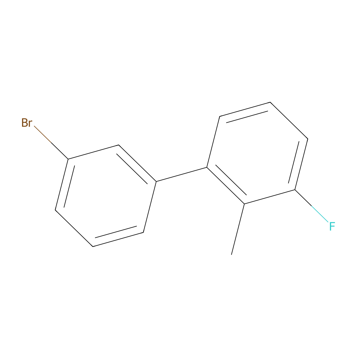 3-Bromo-3'-fluoro-2'-methylbiphenyl molecular structure, CAS 1443313-42-5